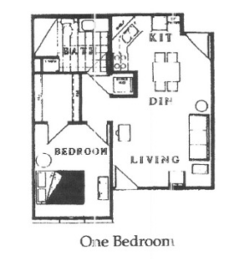 One Bedroom Floor Plan