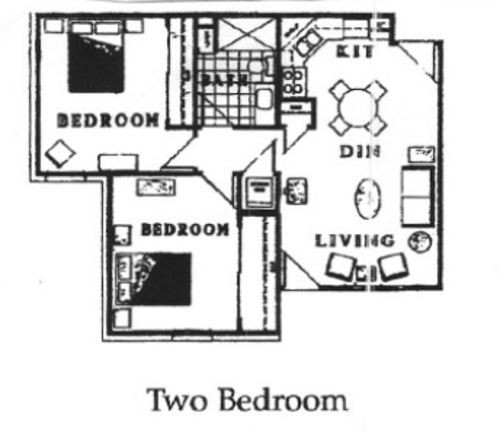 Two Bedroom Floor Plan